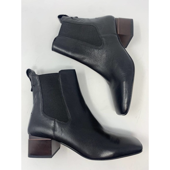 Franco Sarto Shoes - Franco Sarto Womens Waxton Zipper Booties Ankle Boots Size 6 Black Leather $170